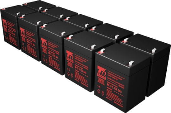 T6 power Sada baterií pro APC Smart-UPS SMX3000RMHV2U, VRLA, 12 V