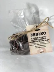 FIT-STYL.CZ JABLKO - v pravé belgické hořké čokoládě Callebaut Dark 54,5%