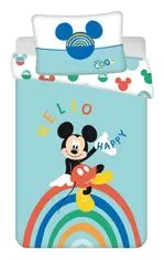 Jerry Fabrics  Povlečení do postýlky Mickey Rainbow baby 100x135, 40x60 cm