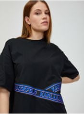 Karl Lagerfeld Černé dámské oversize tričko KARL LAGERFELD XS