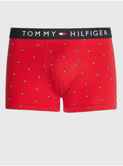 Tommy Hilfiger Červené pánské vzorované boxerky Tommy Hilfiger S
