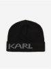Karl Lagerfeld Černá čepice s příměsí vlny KARL LAGERFELD S