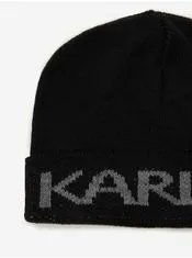 Karl Lagerfeld Černá čepice s příměsí vlny KARL LAGERFELD S