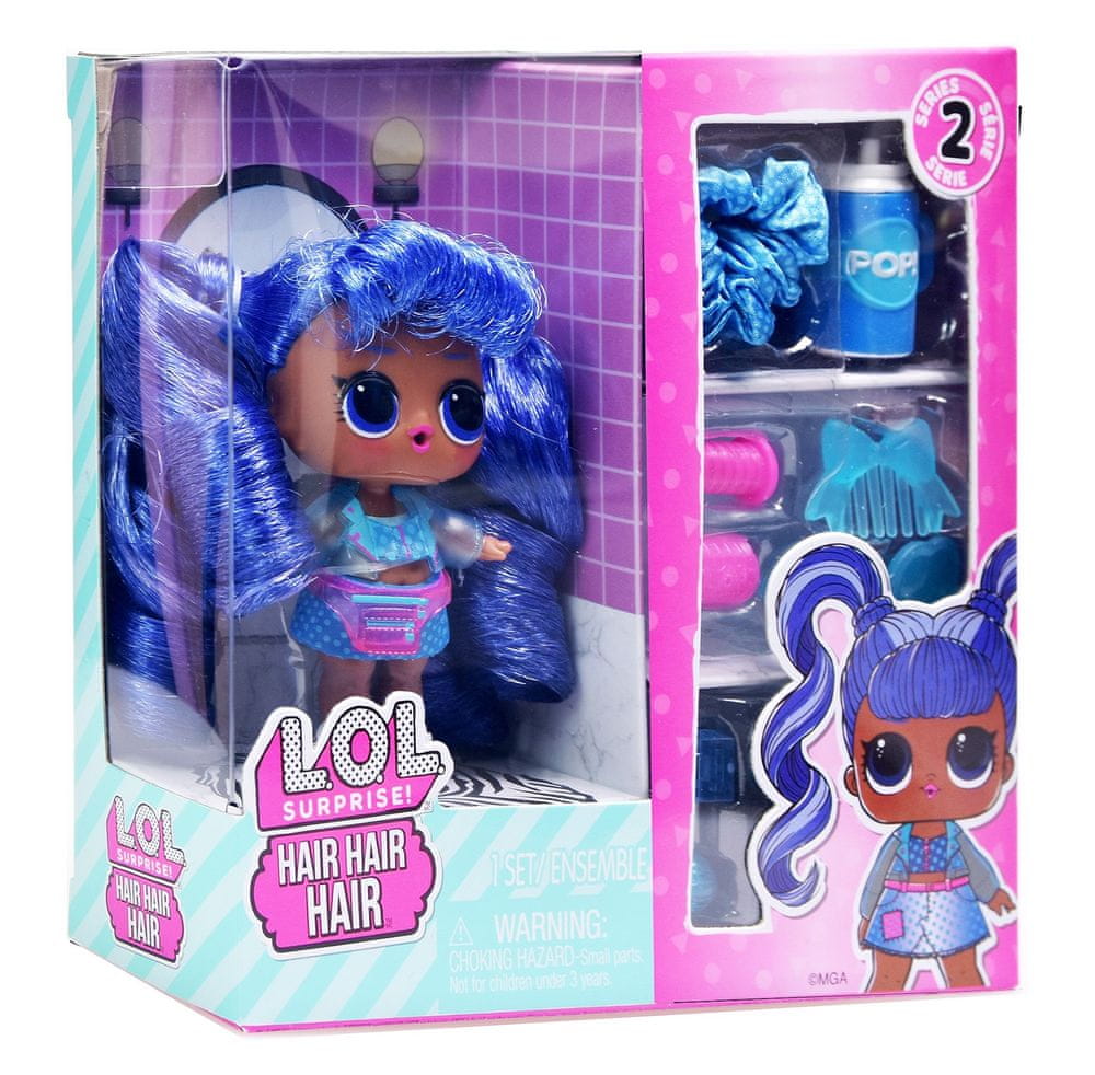 L.O.L. Surprise! Hair Hair Hair Vlasatice s modrými vlasy Jelly Jam, série 2 - rozbaleno