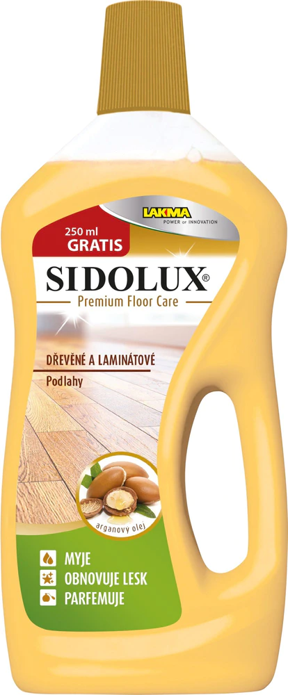 Levně Sidolux Premium Floor Care Arganový olej čistič podlah dřevěné a laminátové, 1 l