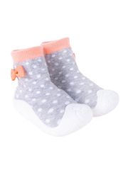 YOCLUB Yoclub Dětské dívčí protiskluzové ponožky s gumovou podrážkou OBO-0135G-AA0B Grey 24
