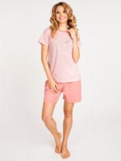 YOCLUB Yoclub Dámské krátké bavlněné pyžamo PIA-0020K-A110 Růžové S