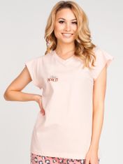 YOCLUB Yoclub Dámské krátké bavlněné pyžamo PIA-0028K-A110 Růžové S