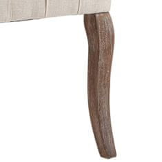 Vidaxl Jídelní židle 2 ks béžové se vzhledem lnu textil