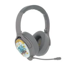 BuddyPhones Cosmos+ dětská bluetooth sluchátka s odnímatelným mikrofonem, světle šedá