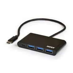 Port Designs PORT CONNECT USB-C HUB, 3x USB 3.0 + 1x USB-C, černý