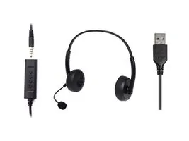 Sandberg pc sluchátka 2in1 office headset jack usb s mikrofonem černá