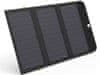 Solar Charger 21W 2xUSB+USB-C, solární nabíječka, černá