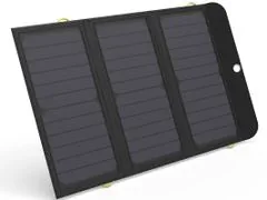 Sandberg Solar Charger 21W 2xUSB+USB-C, solární nabíječka, černá