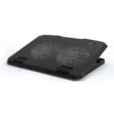 Port Designs PORT CONNECT COOLER PRO, chladící stojan na notebook, 2x USB, černý