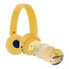 BuddyPhones POP Fun dětská bluetooth sluchátka s mikrofonem, žlutá