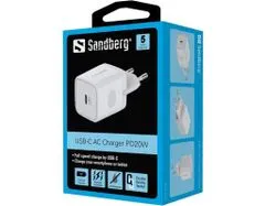 Sandberg USB-C AC Charger PD20W, bílá