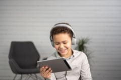 BuddyPhones Play+ dětská bluetooth sluchátka s mikrofonem, světle šedá