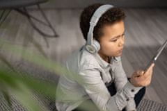 BuddyPhones Play+ dětská bluetooth sluchátka s mikrofonem, světle šedá