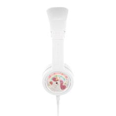 BuddyPhones Explore+ dětská drátová sluchátka s mikrofonem, bílá