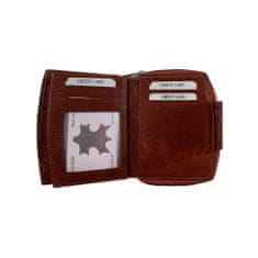 Dailyclothing Dámská kožená peněženka - hnědá 415