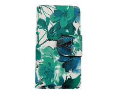 Dailyclothing Dámská peněženka s květinami - modrá P410