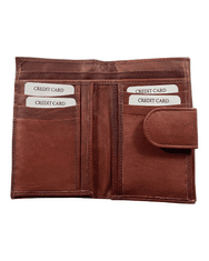 Dailyclothing Dámská kožená peněženka - hnědá 4471