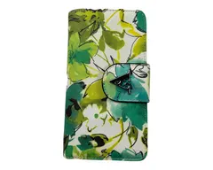 Dailyclothing Dámská peněženka s květinami - zelená P410