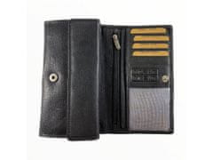 Dailyclothing Dámská kožená peněženka - černá SN04