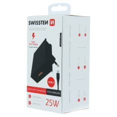 SWISSTEN Swissten Síťový Adaptér Pro Samsung Super Fast Charging 25W + Datový Kabel Usb-C/Usb-C 1,2 M Černý 8595217471443