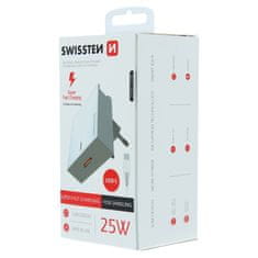 SWISSTEN Swissten Síťový Adaptér Pro Samsung Super Fast Charging 25W + Datový Kabel Usb-C/Usb-C 1,2 M Bílý 8595217471450