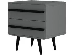 Danish Style Noční stolek Chantal, 54 cm, šedá / černá