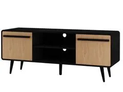 Danish Style TV stolek Chantal, 140 cm, přírodní / černá