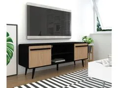 Danish Style TV stolek Chantal, 140 cm, přírodní / černá