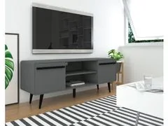 Danish Style TV stolek Chantal, 140 cm, černá / šedá