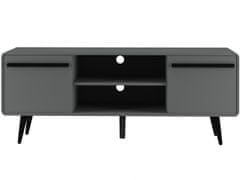 Danish Style TV stolek Chantal, 140 cm, černá / šedá