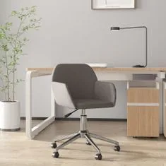 shumee Otočná kancelářská židle tmavě šedá textil