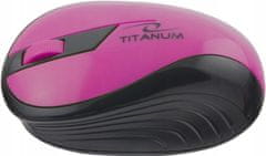 Titanum Bezdrátová myš Rainbow TM114P 1000 DPI růžová