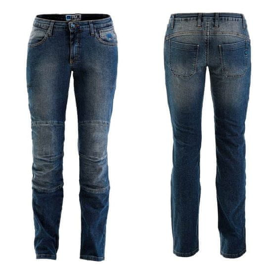 PMJ Promo Jeans Dámské moto jeansy PMJ Carolina CE Barva modrá, Velikost 34