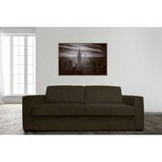 Sofa Real STELA - Rozkládací pohovka na každodenní spaní, hnědá, šířka matrace 160 CM