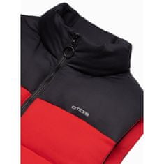 OMBRE Pánská vesta prošívaná ALPIN červená MDN20680 S-M