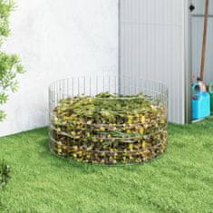 Greatstore Zahradní kompostér Ø 100 x 50 cm pozinkovaná ocel