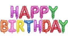 levnelampiony.eu Foliová písmena HAPPY BIRTHDAY - nafukovací balónky 13 ks - narozeniny - mix barev se srdíčky