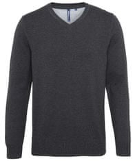 Asquith&Fox Pánský bavlněný elastický svetr s výstřihem do V, Velikost 2XL, Barva Tmavě modrá Navy
