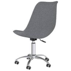 Vidaxl Otočná kancelářská židle světle šedá textil