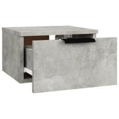 Vidaxl Nástěnný noční stolek betonově šedý 34 x 30 x 20 cm