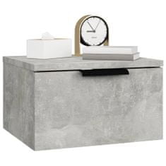 Vidaxl Nástěnný noční stolek betonově šedý 34 x 30 x 20 cm