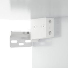 shumee 2dílná sada koupelnových skříněk lesklá bílá kompozitní dřevo
