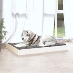 Greatstore Pelíšek pro psy bílý 101,5 x 74 x 9 cm masivní borovice