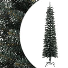 Greatstore Umělý úzký vánoční stromek se stojanem zelený 210 cm PVC